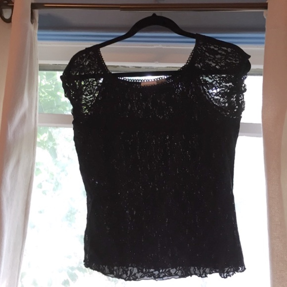 Black lace shirt